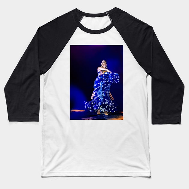Flamenco Blues Baseball T-Shirt by Tarrby